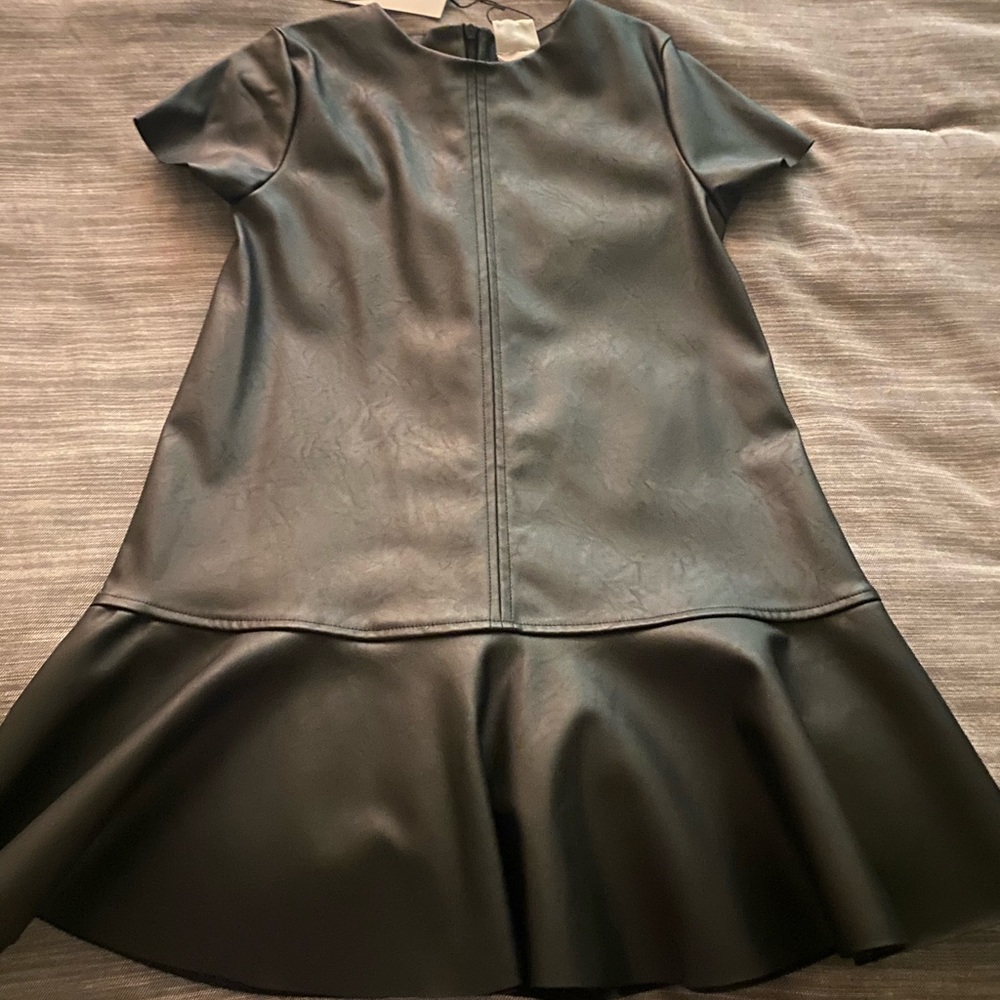 Zara kids fuex leather dress